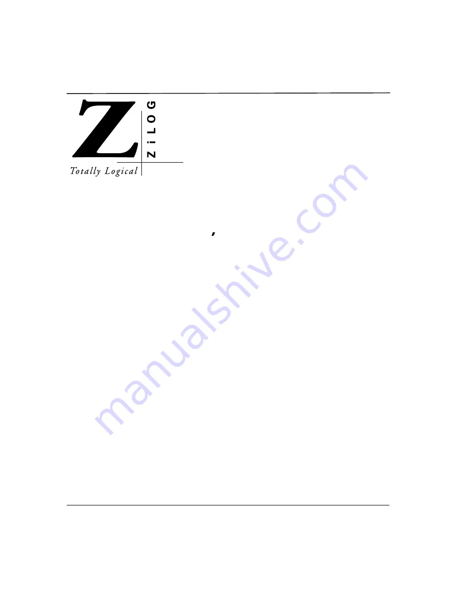 ZiLOG Z8 PLUS User Manual Download Page 1