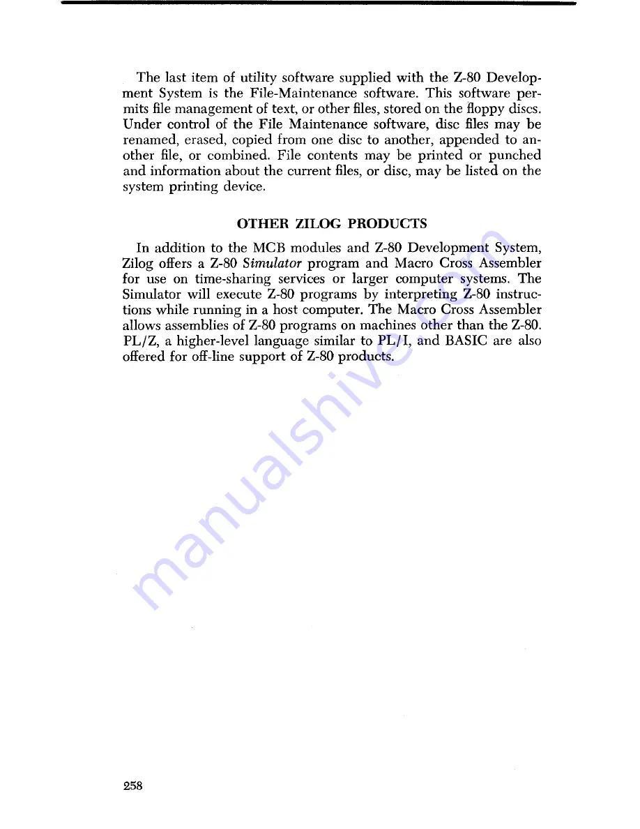 ZiLOG Z80 series Handbook Download Page 249