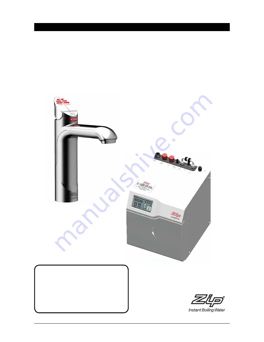 Zip HydroTap B160 Installation Instructions Manual Download Page 1