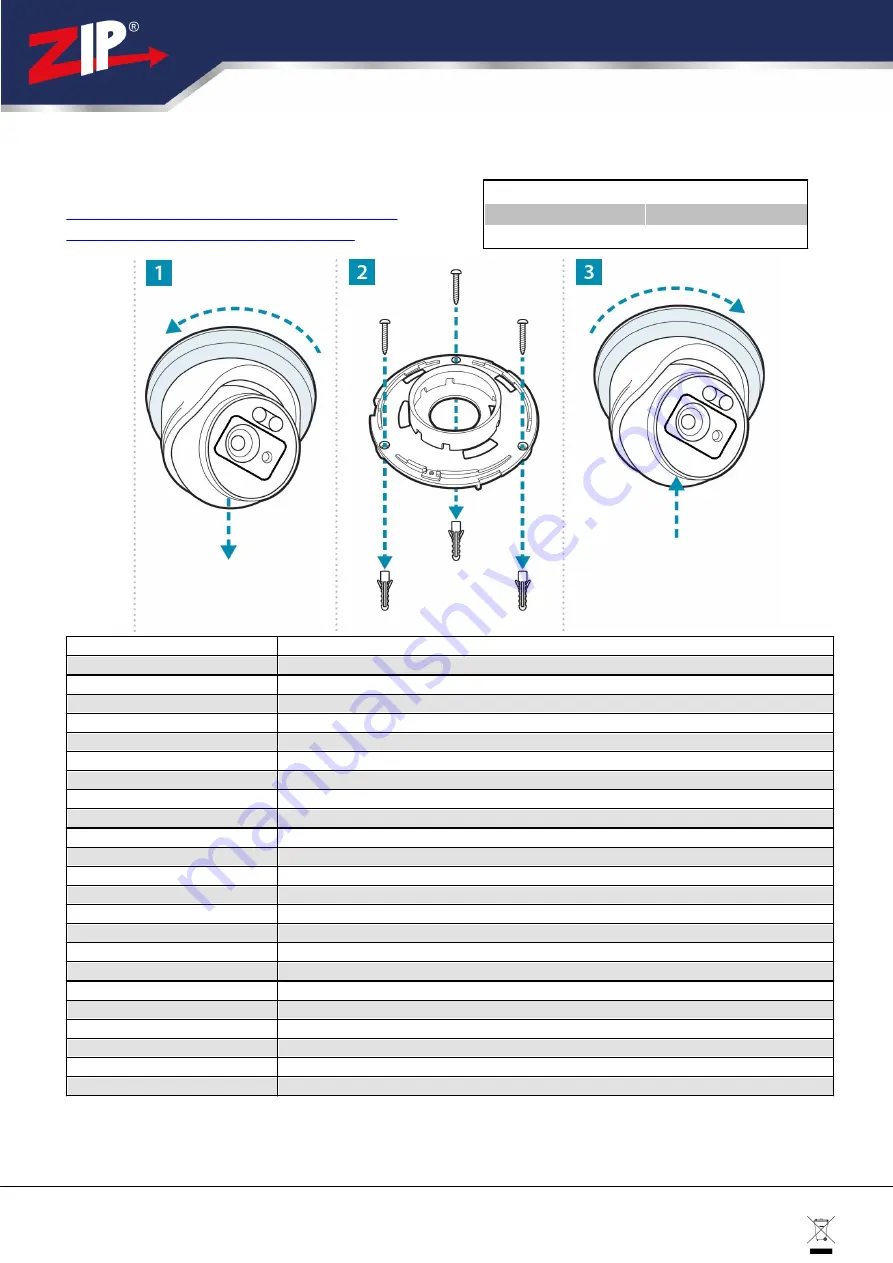 Zip IPCND702 Quick Start Manual Download Page 2