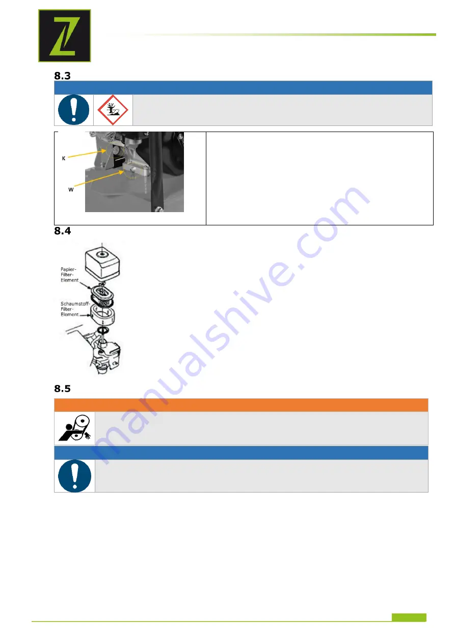 ZIPPER MASCHINEN ZI-RPE125 User Manual Download Page 16