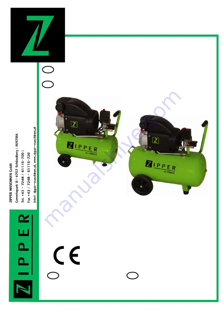 Zipper Mowers ZI-COM 24 Operation Manual Download Page 1