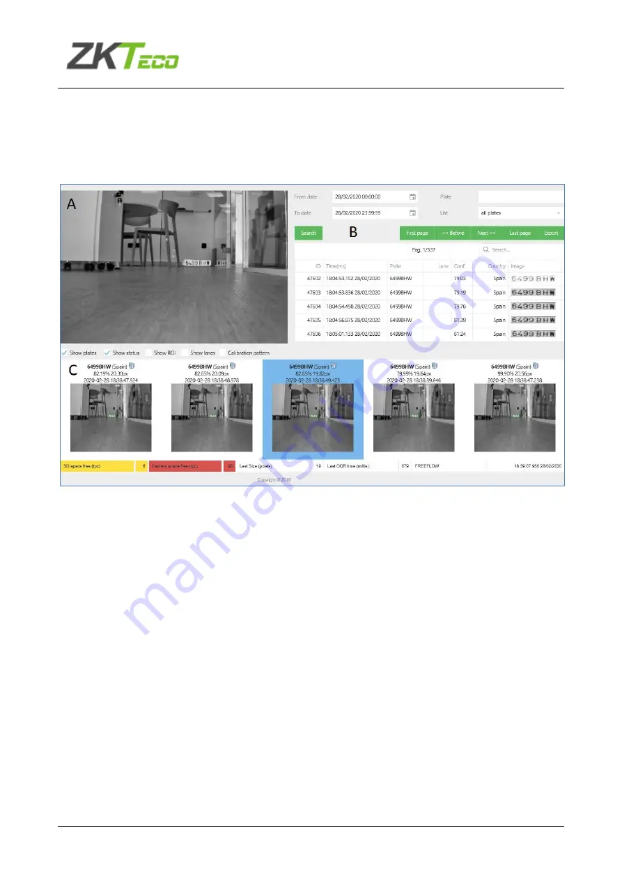 ZKTeco ZK-LPR Car ID User Manual Download Page 12