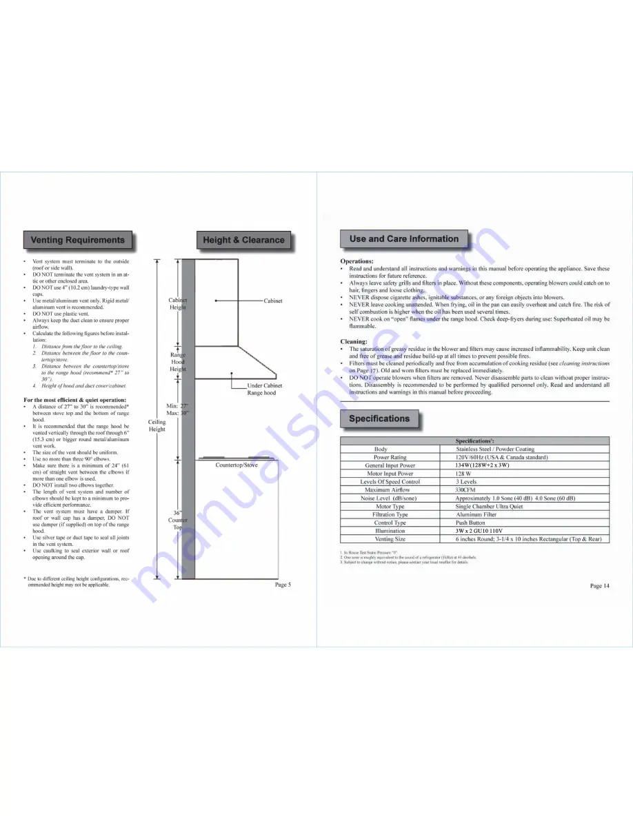 Zline 515 Installation Manual And User'S Manual Download Page 6