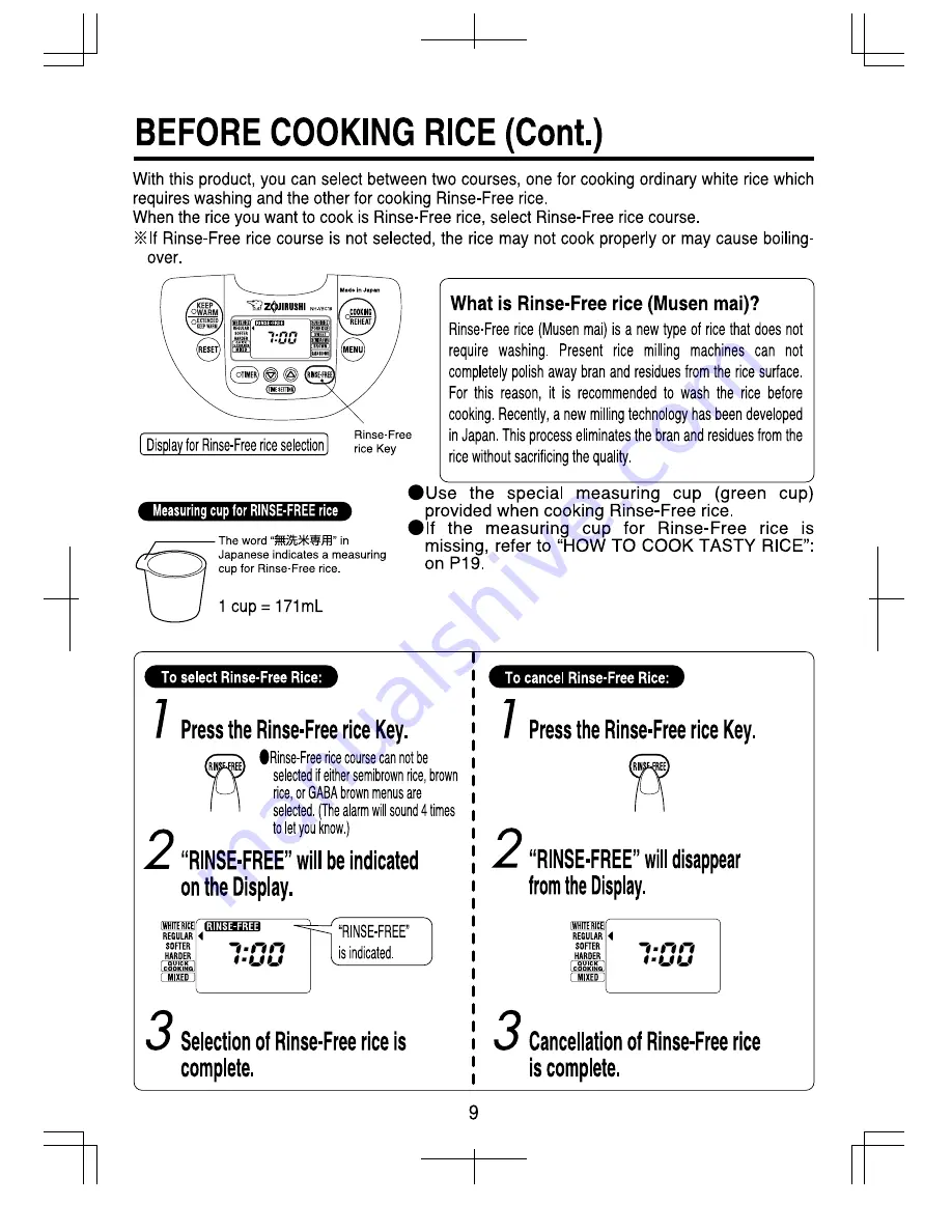 Zojirushi NH-VBC18 Operating Instructions Manual Download Page 10