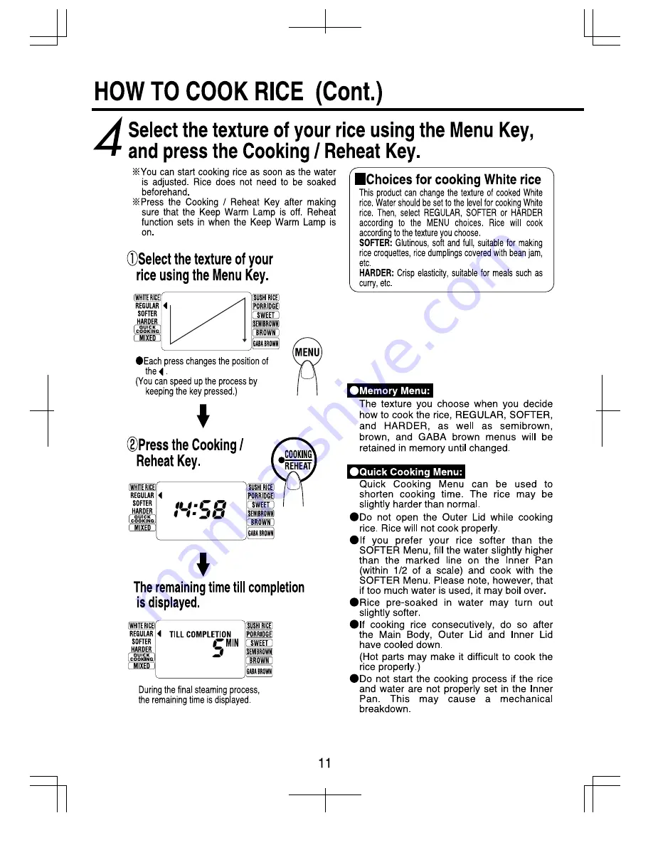 Zojirushi NH-VBC18 Operating Instructions Manual Download Page 12