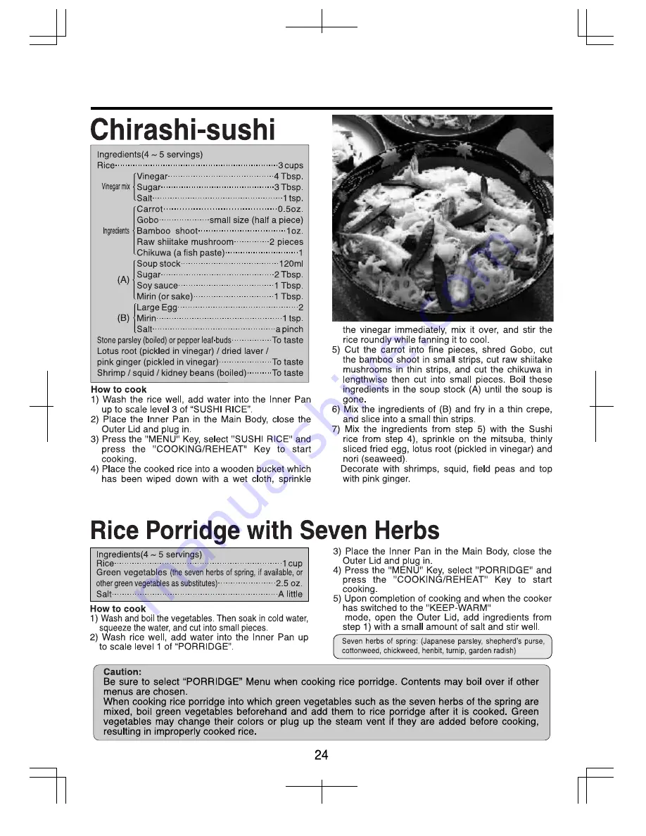 Zojirushi NH-VBC18 Operating Instructions Manual Download Page 25