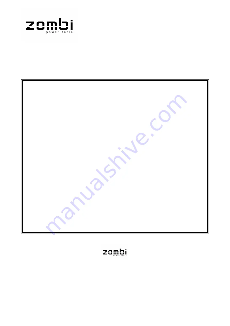 Zombi ZHT5817 Operator'S Manual Download Page 10