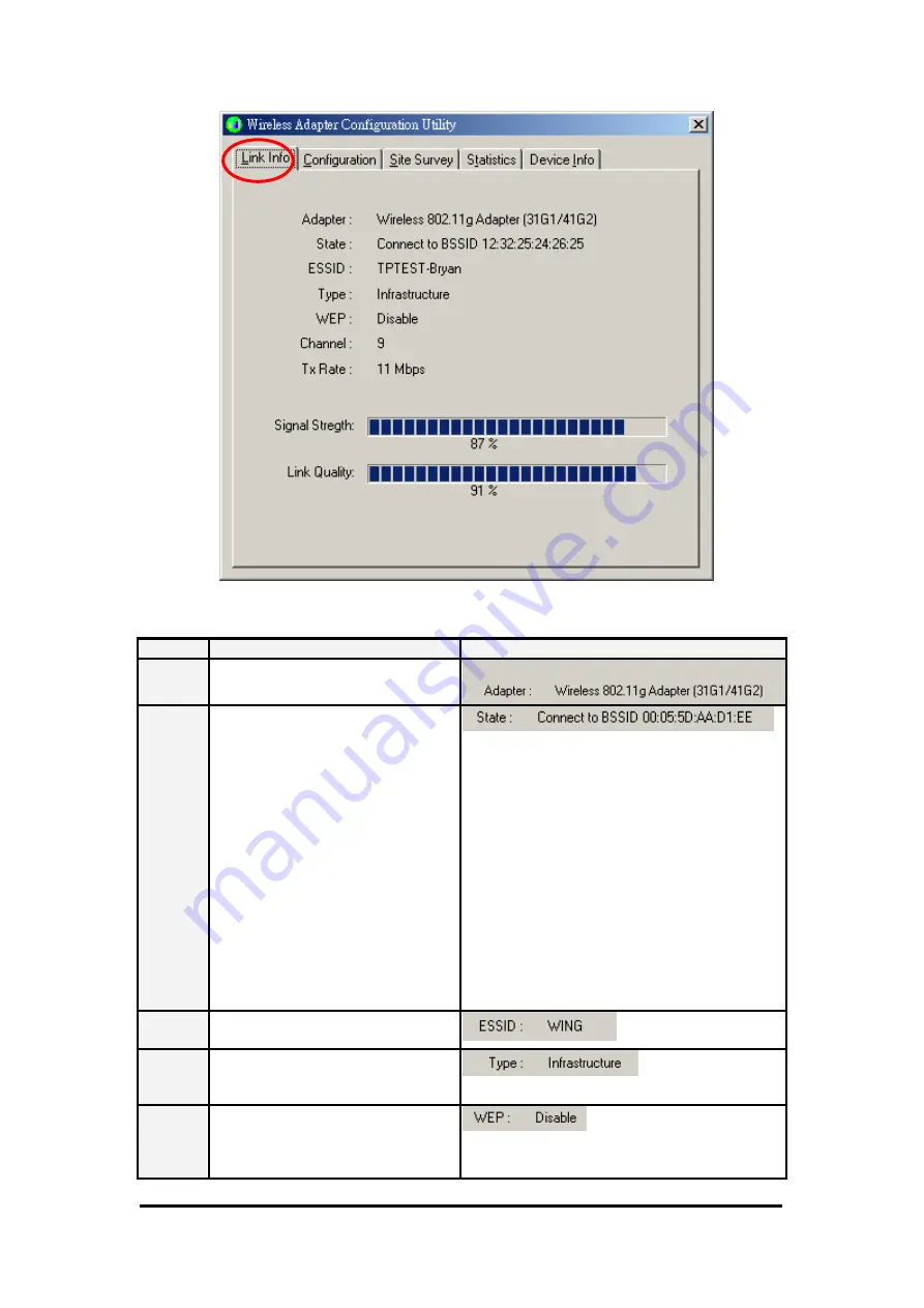 Zonet 802.11 g 54Mbps Wireless LAN CardBus Adapter Скачать руководство пользователя страница 47