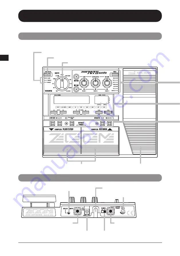 Zoom 707II Guitar Operation Manual Download Page 4