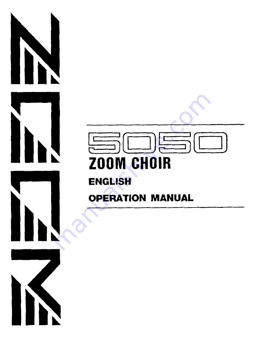 Zoom Choir 5050 Скачать руководство пользователя страница 1