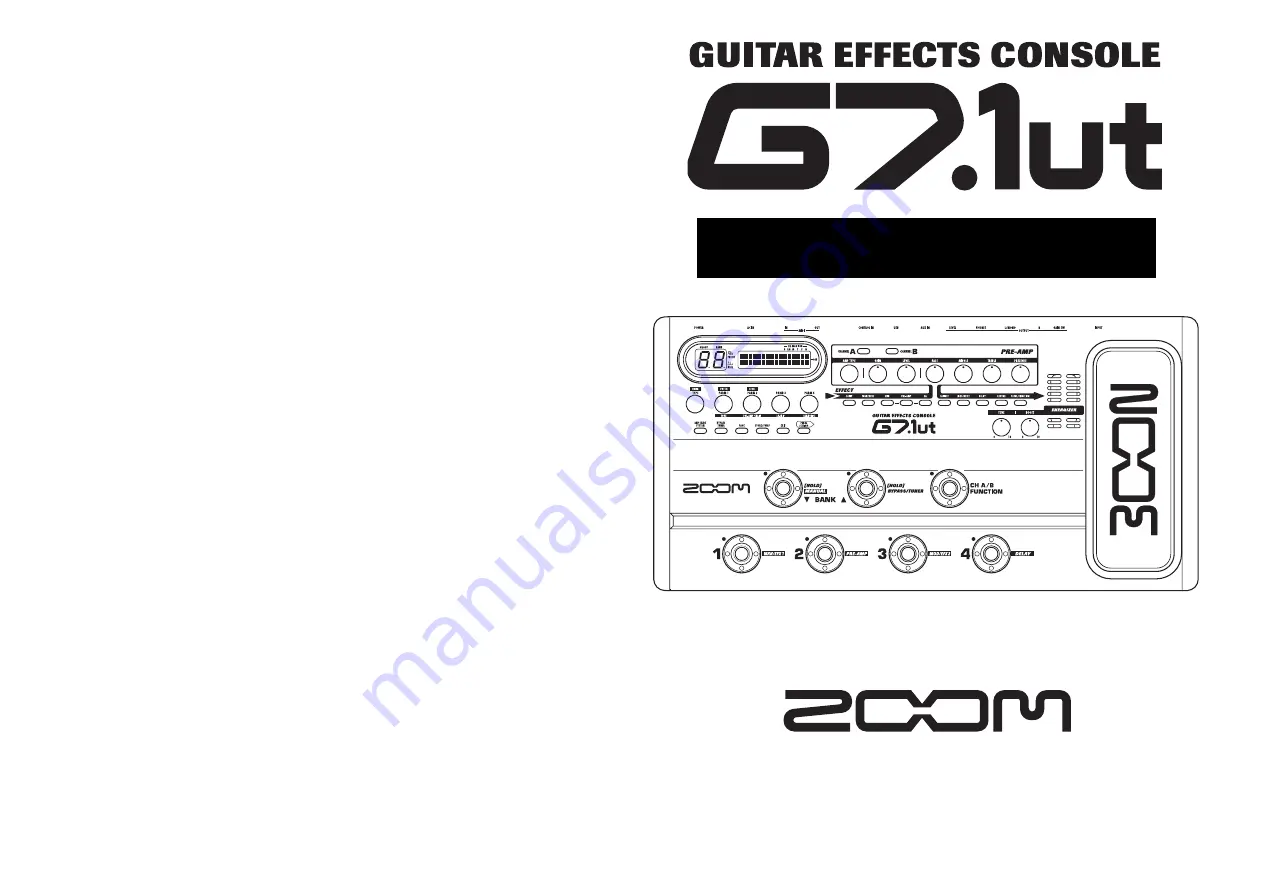 Zoom G7.1ut Скачать руководство пользователя страница 1