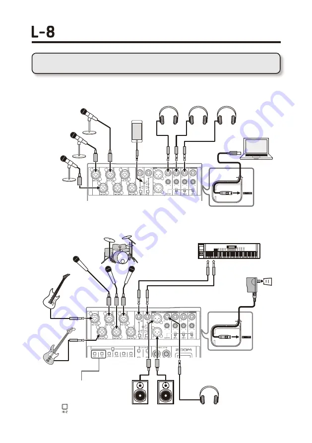 Zoom L-8 LiveTrak Quick Manual Download Page 2