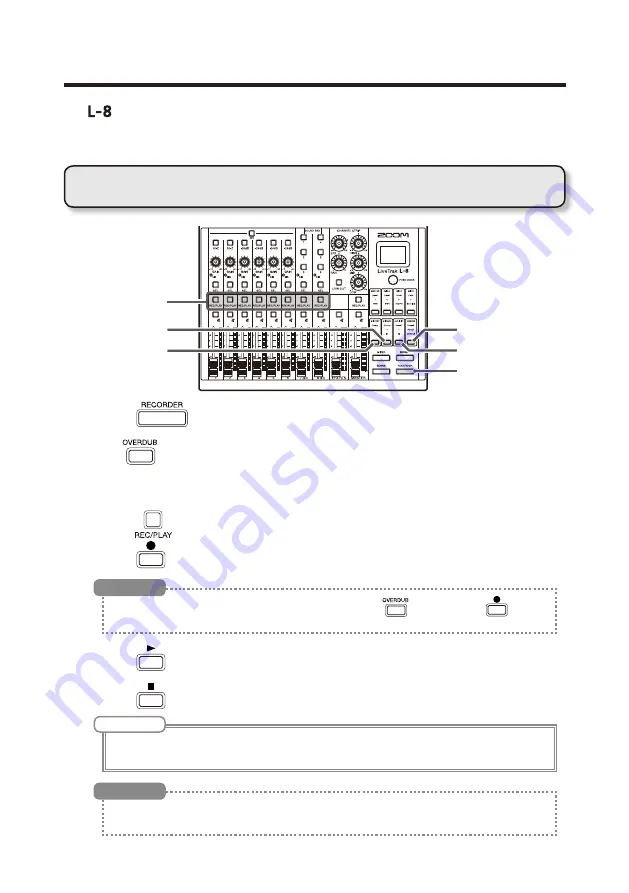 Zoom L-8 LiveTrak Quick Manual Download Page 12