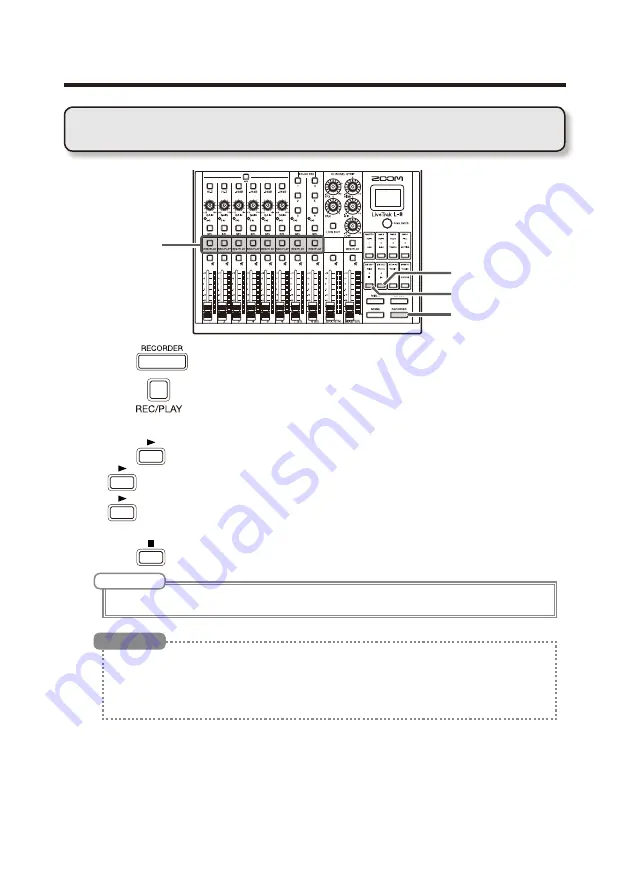 Zoom L-8 LiveTrak Quick Manual Download Page 13