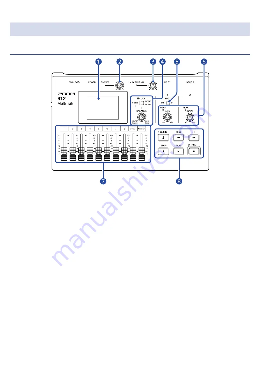 Zoom MultiTrak R12 Operation Manual Download Page 7