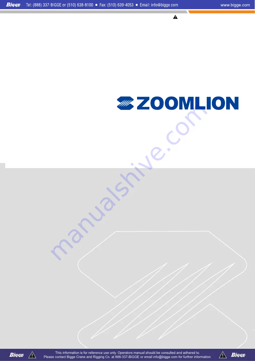 Zoomlion ZCC1100 Operator'S Manual Download Page 13