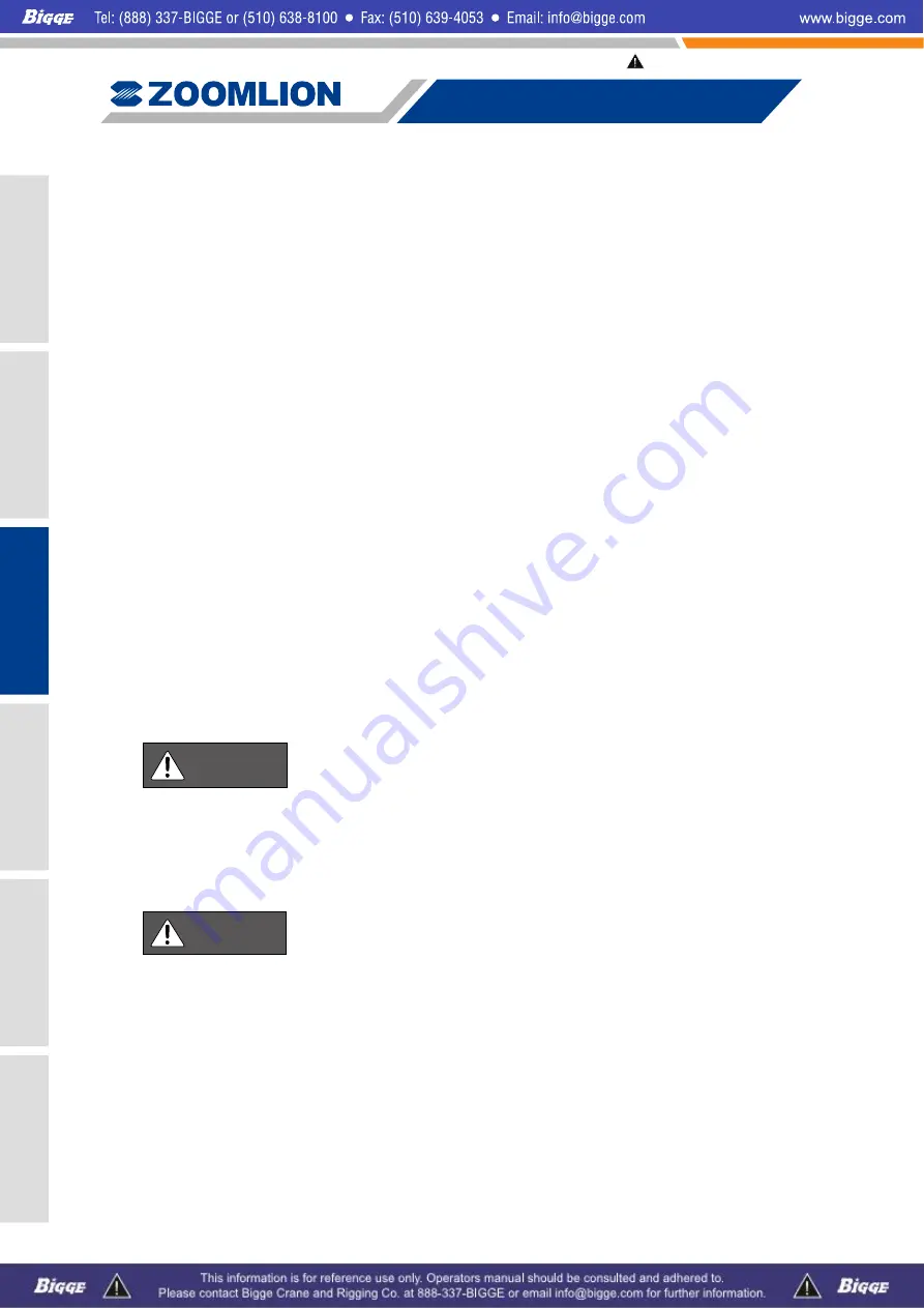 Zoomlion ZCC1100 Operator'S Manual Download Page 104