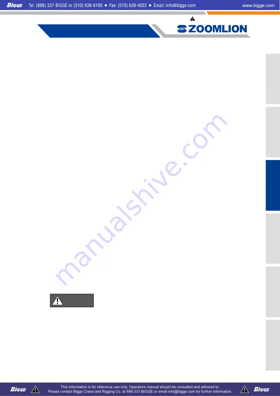 Zoomlion ZCC1100 Operator'S Manual Download Page 133