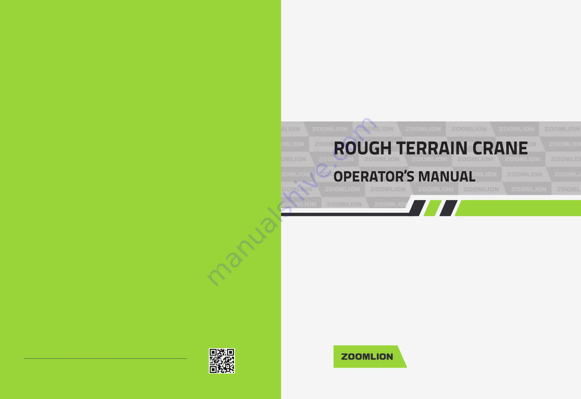 Zoomlion ZRT850 Operator'S Manual Download Page 1