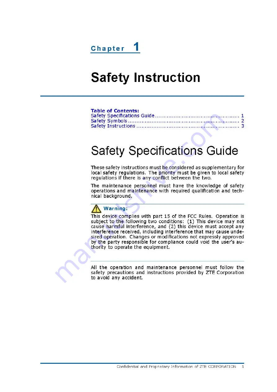 Zte ZXSDR BS8800 C200 Installation Manual Download Page 9