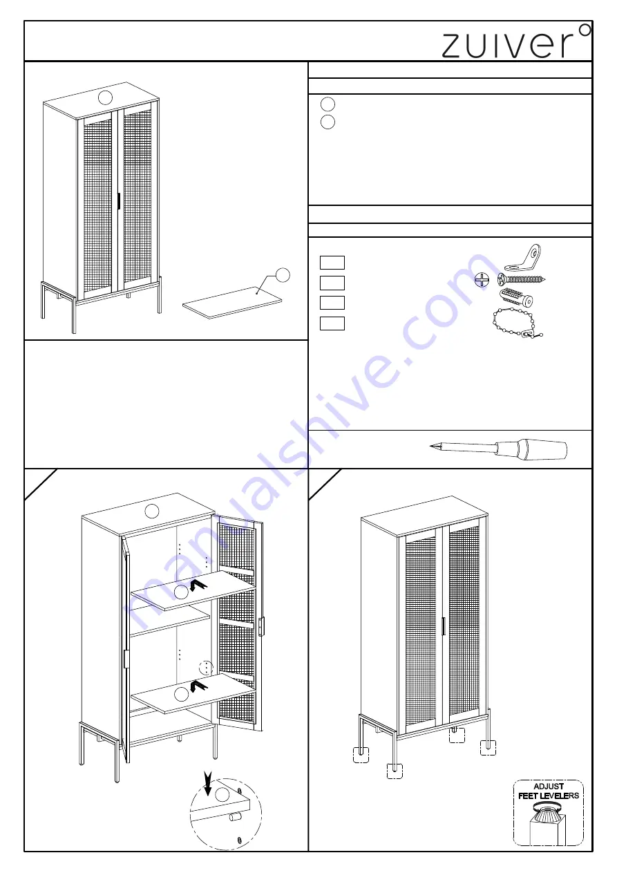 Zuiver Hardy Cabinet Скачать руководство пользователя страница 1