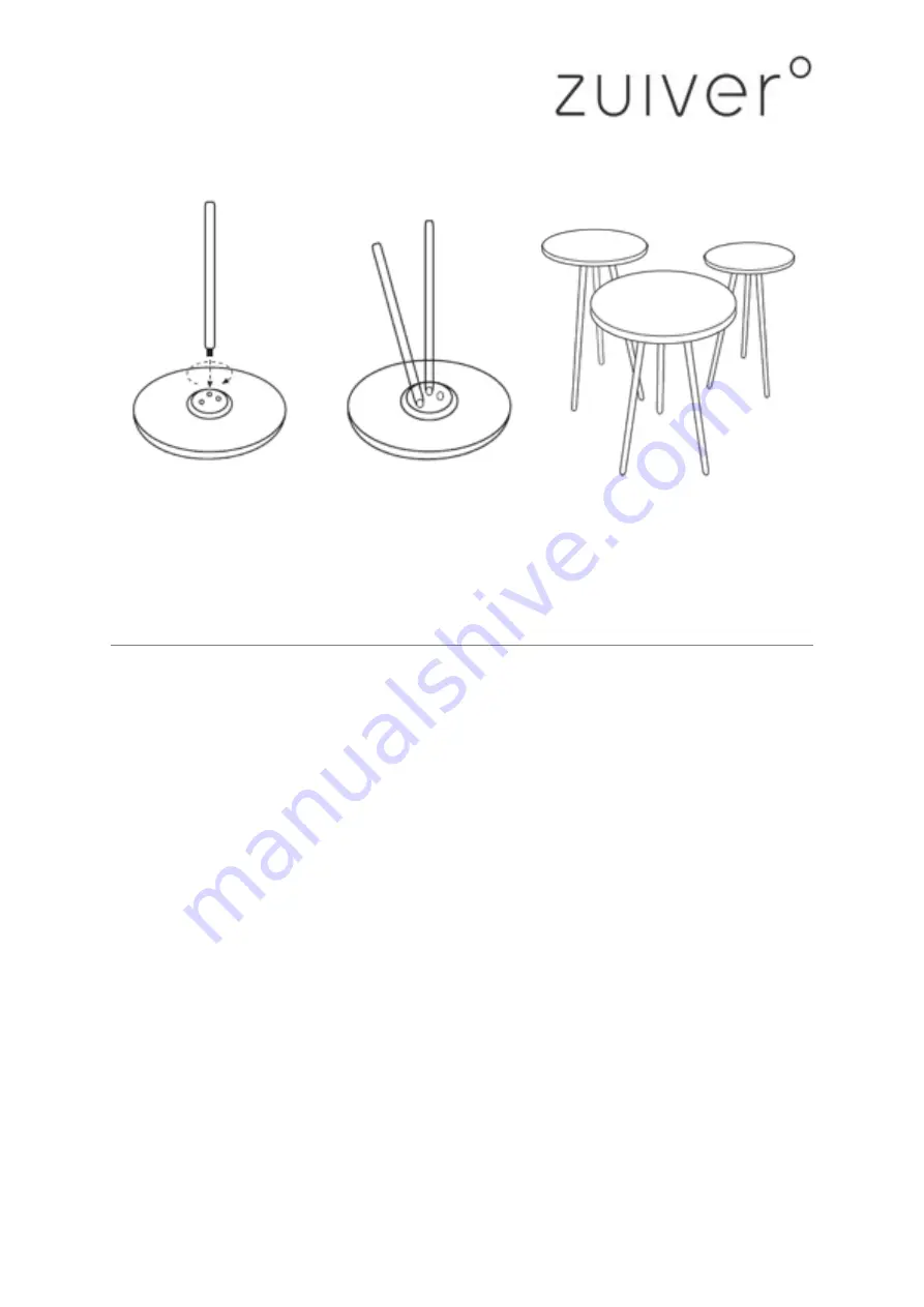 Zuiver Side Table Enamel set of 3 Assembly Instructions Download Page 2