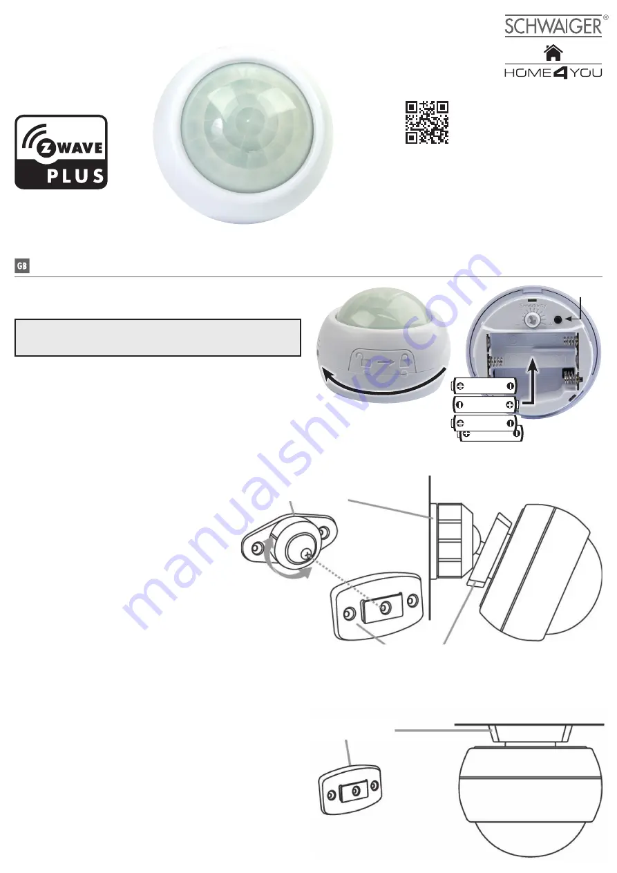 Zwave Schwaiger ZHS05 Quick Manual Download Page 3