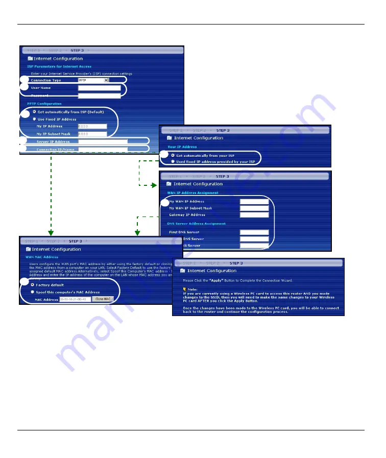 ZyXEL Communications 802.11g Wireless Firewall Router 1-P-320W Quick Start Manual Download Page 54