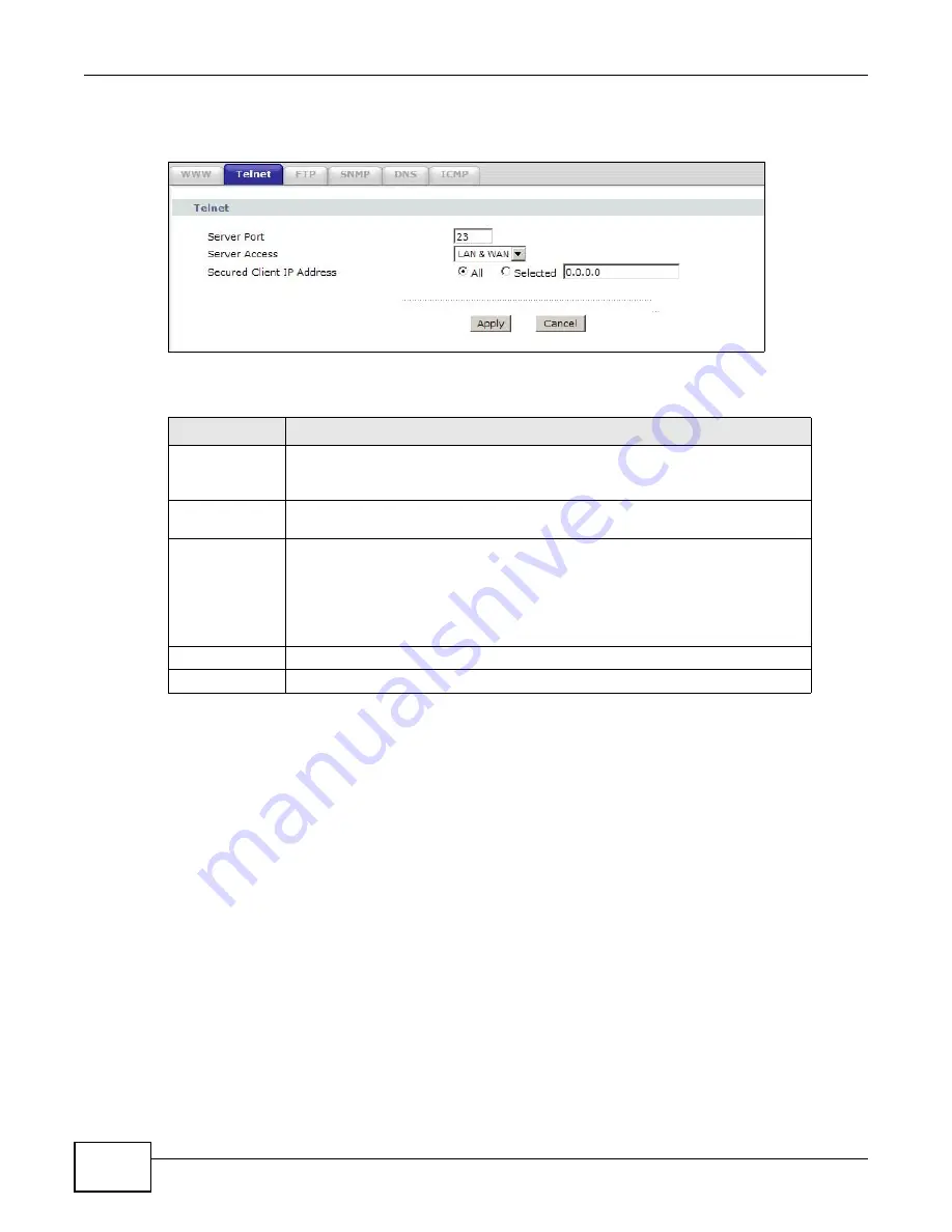 ZyXEL Communications AMG1202-T10A User Manual Download Page 172