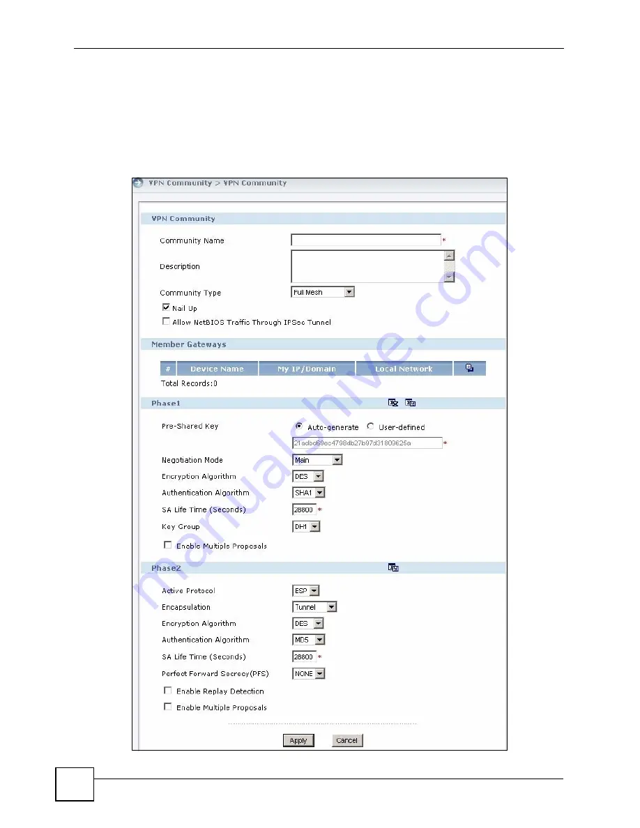 ZyXEL Communications Centralized Network Management Vantage CNM Скачать руководство пользователя страница 250