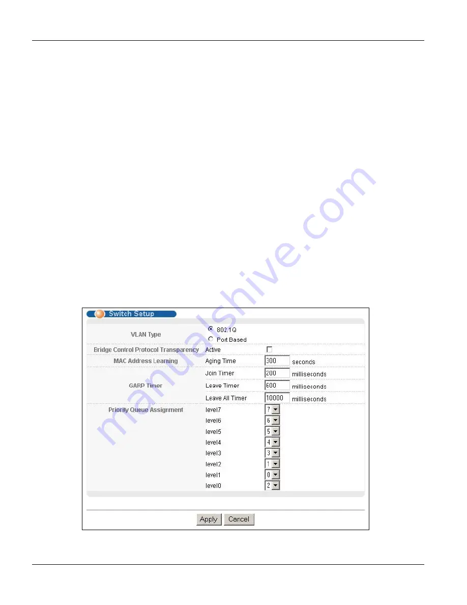 ZyXEL Communications Dimension GS-3012 User Manual Download Page 70