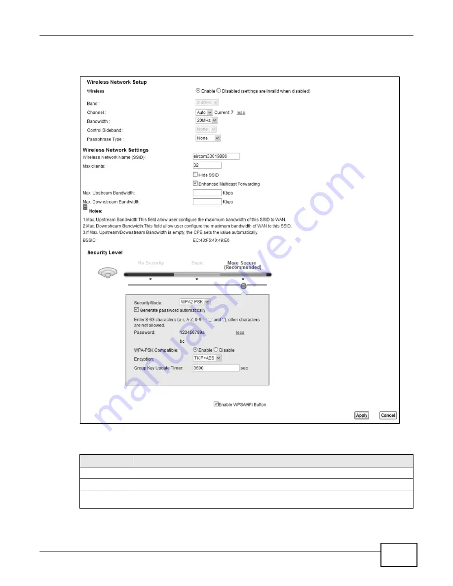 ZyXEL Communications eir F1000 User Manual Download Page 71