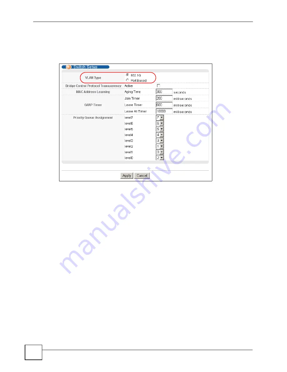 ZyXEL Communications ES-2024 Series User Manual Download Page 62