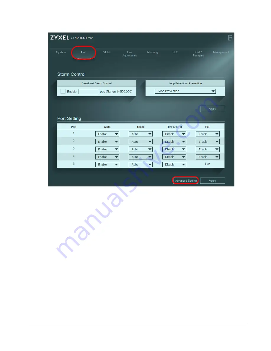 ZyXEL Communications GS1200 SERIES Скачать руководство пользователя страница 31