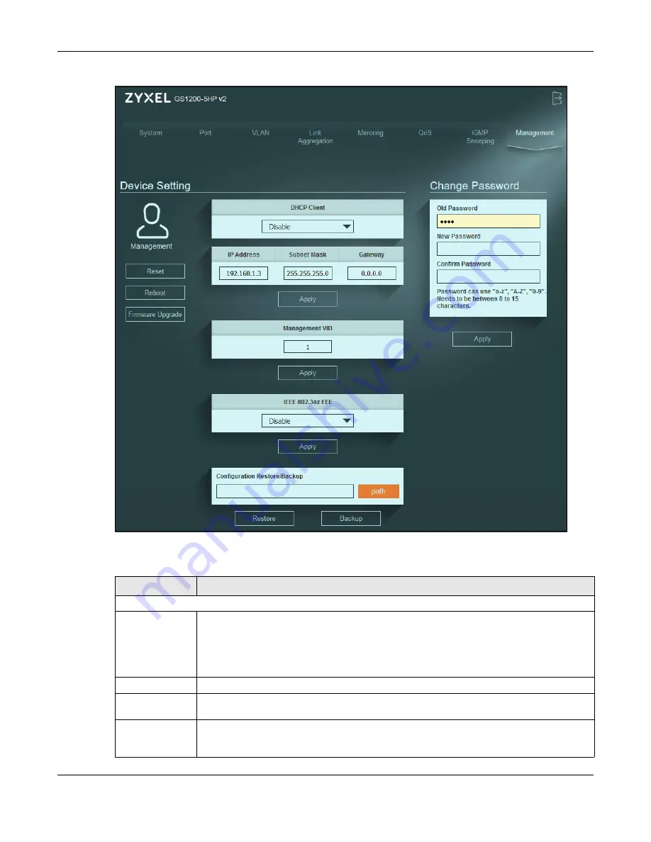 ZyXEL Communications GS1200 SERIES User Manual Download Page 64