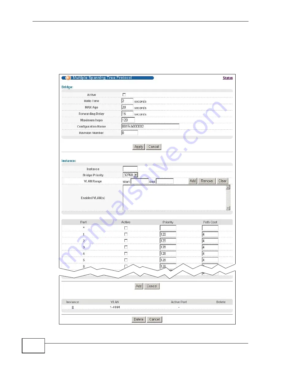 ZyXEL Communications GS2200-24P Series User Manual Download Page 136