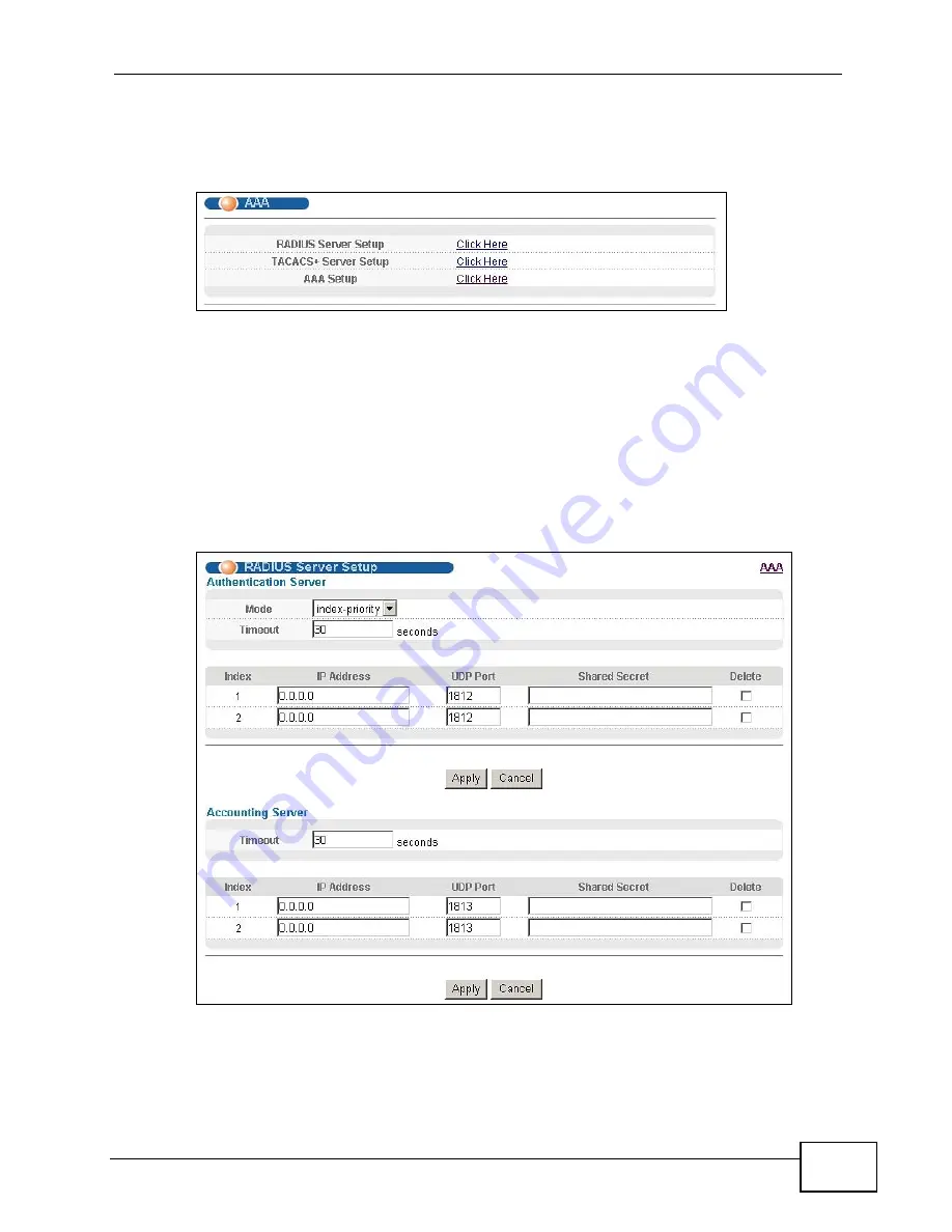 ZyXEL Communications GS2200-24P Series User Manual Download Page 211