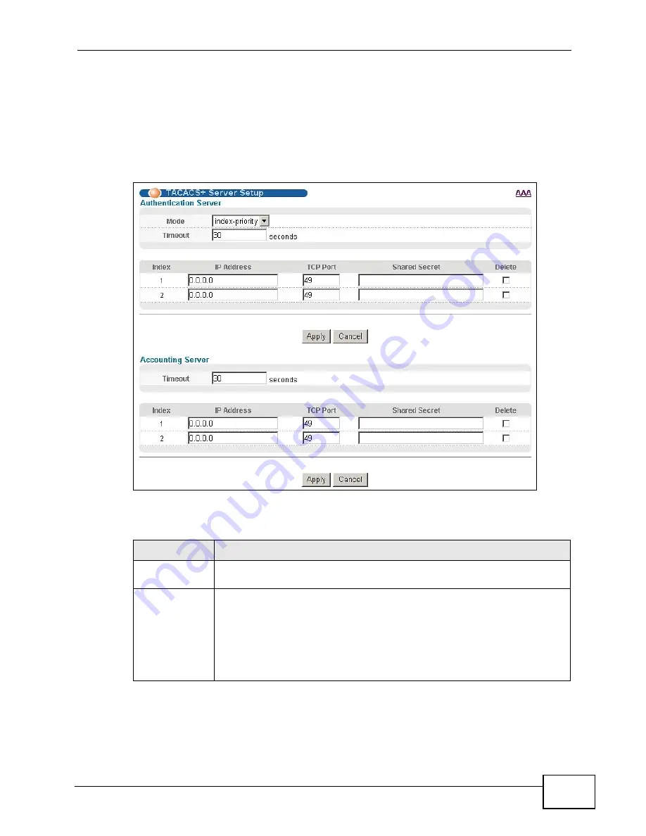 ZyXEL Communications GS2200-24P Series User Manual Download Page 213