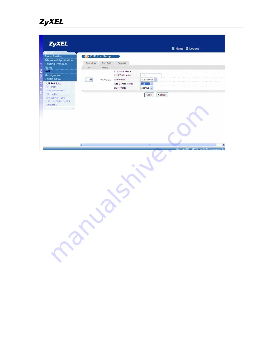 ZyXEL Communications IES-1248-51V Support Notes Download Page 19