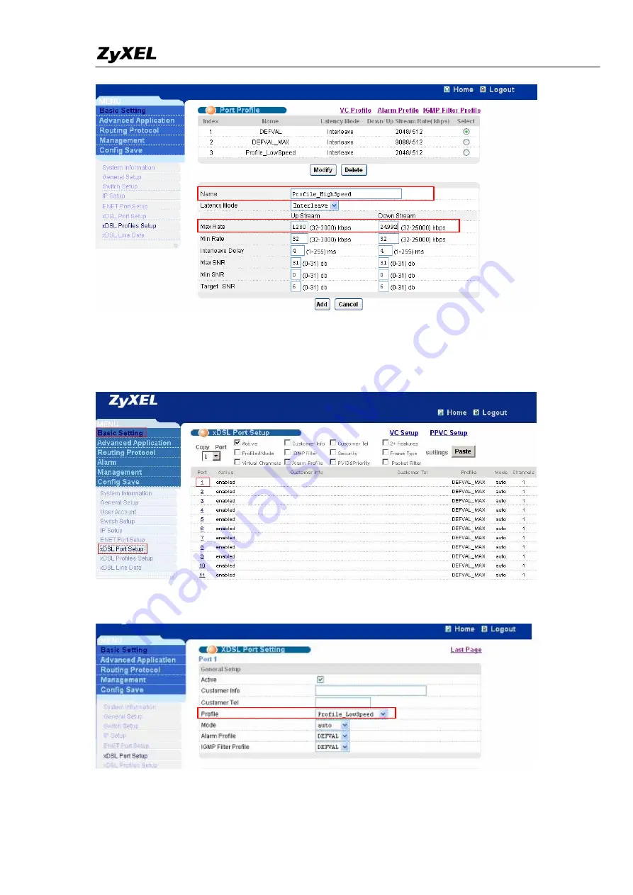 ZyXEL Communications IES-1248-51V Support Notes Download Page 27