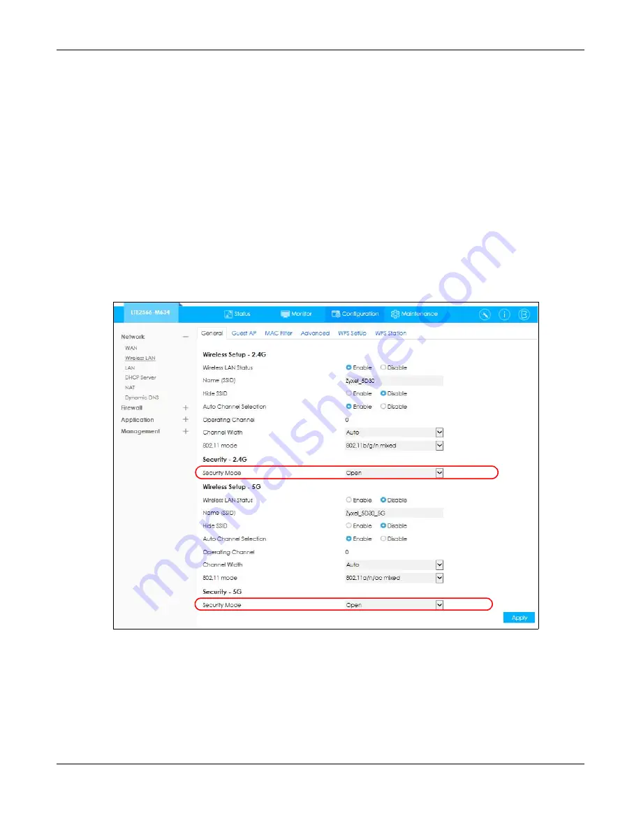 ZyXEL Communications LTE2566-M634 Скачать руководство пользователя страница 63