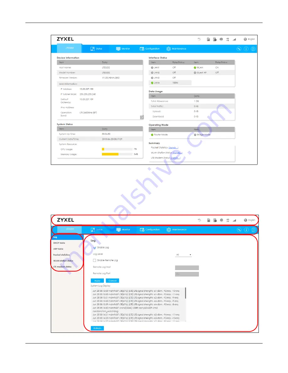 ZyXEL Communications LTE3202-M430 User Manual Download Page 16