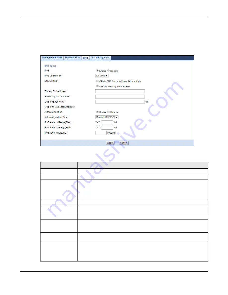 ZyXEL Communications LTE3301-M209 User Manual Download Page 61