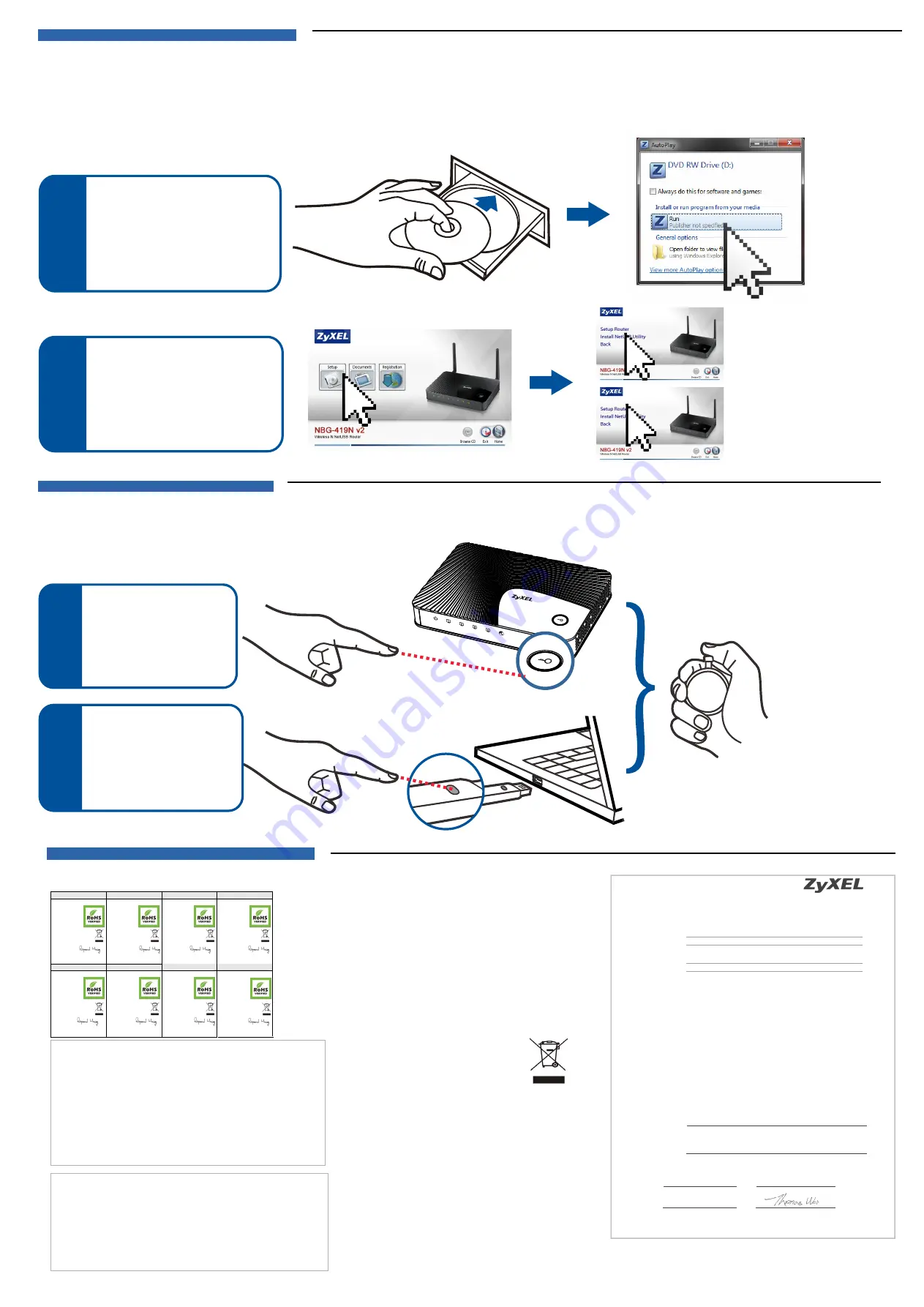 ZyXEL Communications NBG-419N v2 Quick Start Manual Download Page 2