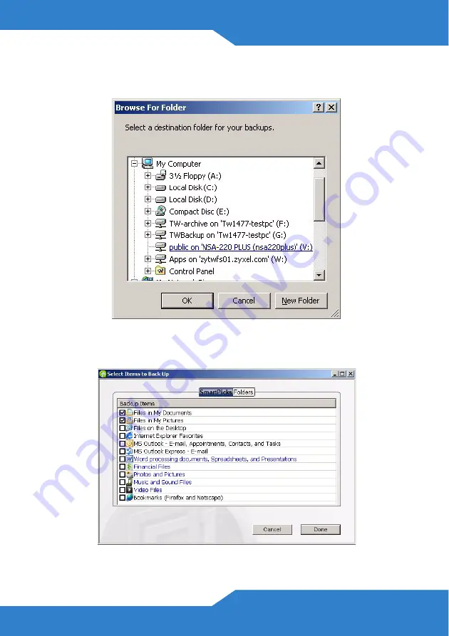 ZyXEL Communications NSA-220 Plus Quick Start Manual Download Page 45