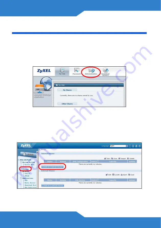 ZyXEL Communications NSA-220 Plus Quick Start Manual Download Page 60