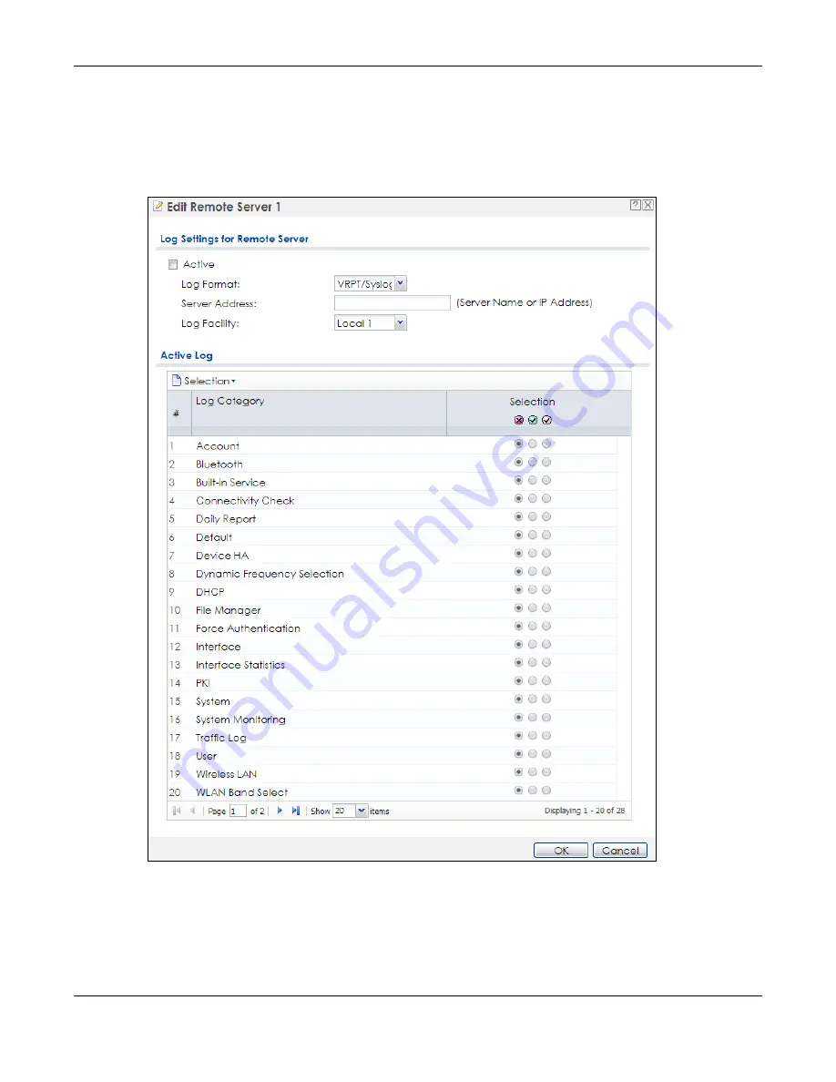 ZyXEL Communications NWA1000 Series User Manual Download Page 166