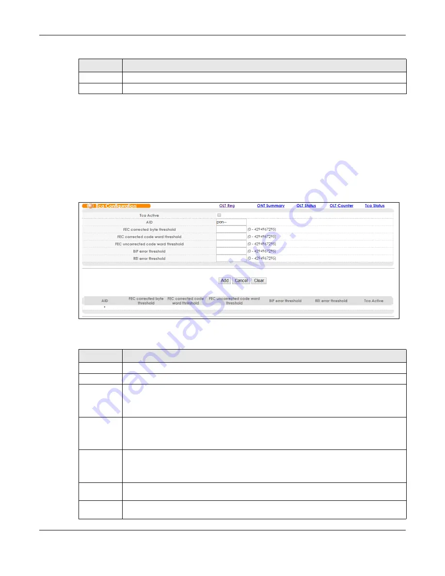 ZyXEL Communications OLT2406 User Manual Download Page 298