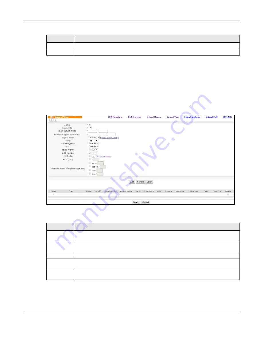 ZyXEL Communications OLT2406 User Manual Download Page 308